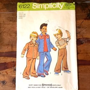 🪅Vintage Simplicity 6122 Boys Pants Suit Sewing Pattern🪅